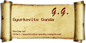 Gyurkovits Gunda névjegykártya